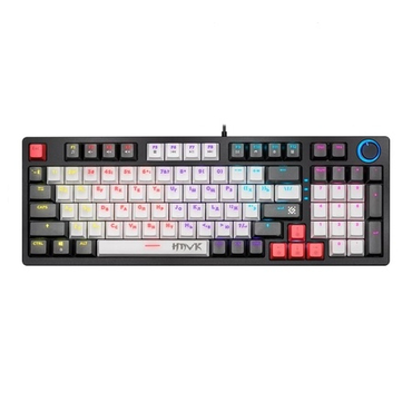 Клавиатура Defender Hawk GK-418 игровая, механическая, подсветка, USB, крас. св., чёрно-белый (45418)